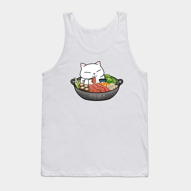 Chubby Cat Sukiyaki Tank Top by Takeda_Art